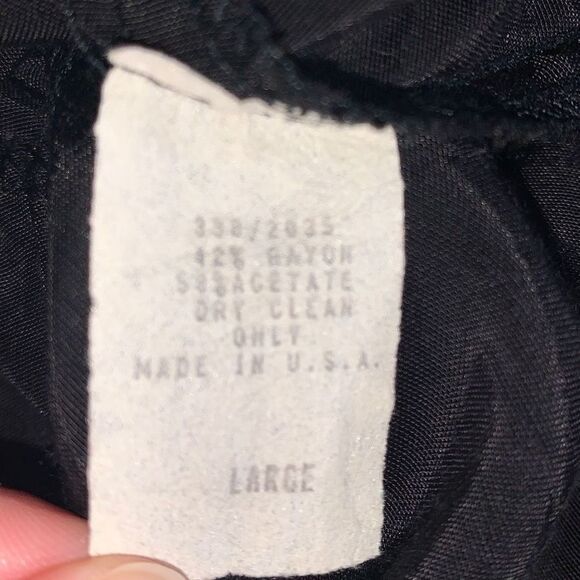Vintage Bentley Black Chiffon Button Down Blouse Large - Picture 15 of 16